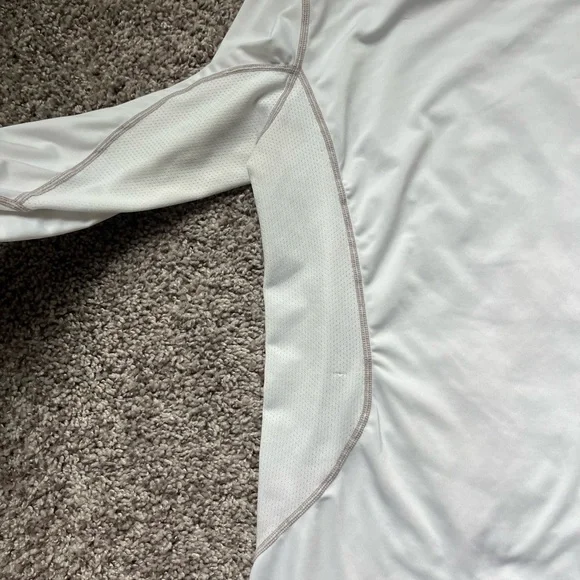 Nike Pro Combat White Fitted Long Sleeve Shirt - Picture 5 of 8